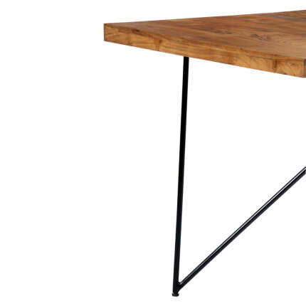 Table à manger style Industriel / Bohème en bois d'acacia massif 180x90x76 cm {attributes}