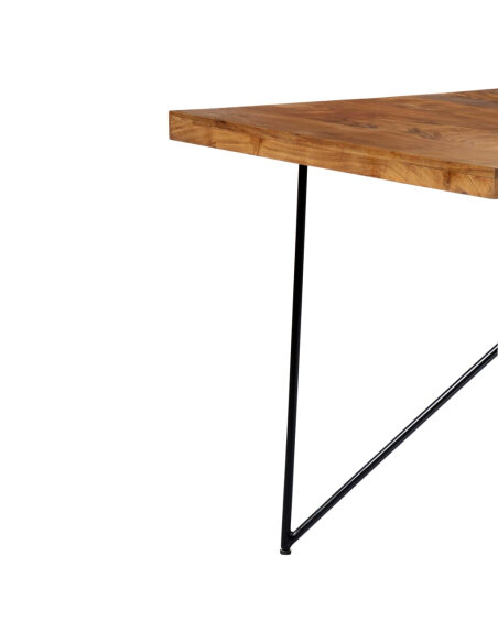 Table à manger style Industriel / Bohème en bois d'acacia massif 180x90x76 cm {attributes} Table à manger style Industriel / Bohème en bois d'acacia massif 180x90x76 cm {attributes}