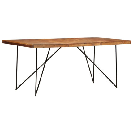 Table à manger style Industriel / Bohème en bois d'acacia massif 180x90x76 cm {attributes}
