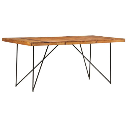 Table à manger style Industriel / Bohème en bois d'acacia massif 180x90x76 cm {attributes}