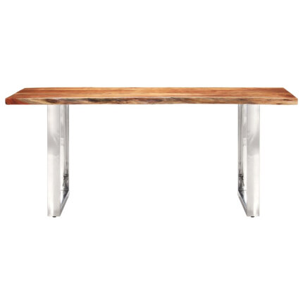 Table à manger style Industriel / Bohème en bois d'acacia massif 200 x 100 x 76 cm (3.8 cm {attributes}