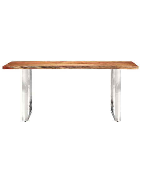 Table à manger style Industriel / Bohème en bois d'acacia massif 200 x 100 x 76 cm (3.8 cm {attributes} Table à manger style Industriel / Bohème en bois d'acacia massif 200 x 100 x 76 cm (3.8 cm {attributes}