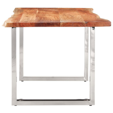 Table à manger style Industriel / Bohème en bois d'acacia massif 200 x 100 x 76 cm (3.8 cm {attributes}