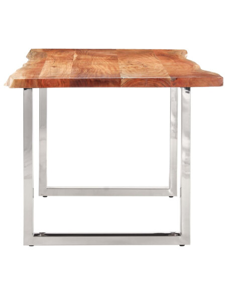 Table à manger style Industriel / Bohème en bois d'acacia massif 200 x 100 x 76 cm (3.8 cm {attributes} Table à manger style Industriel / Bohème en bois d'acacia massif 200 x 100 x 76 cm (3.8 cm {attributes}