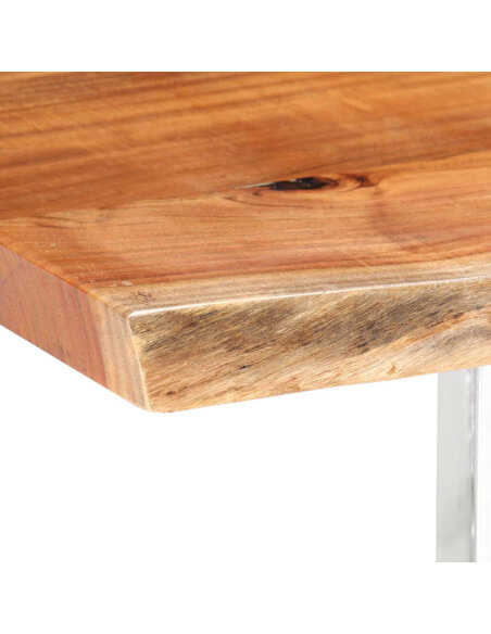 Table à manger style Industriel / Bohème en bois d'acacia massif 200 x 100 x 76 cm (3.8 cm {attributes} Table à manger style Industriel / Bohème en bois d'acacia massif 200 x 100 x 76 cm (3.8 cm {attributes}