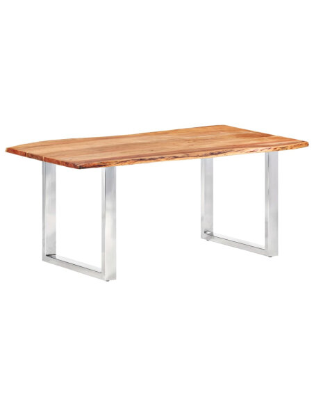 Table à manger style Industriel / Bohème en bois d'acacia massif 200 x 100 x 76 cm (3.8 cm {attributes} Table à manger style Industriel / Bohème en bois d'acacia massif 200 x 100 x 76 cm (3.8 cm {attributes}