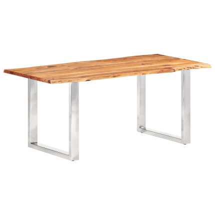 Table à manger style Industriel / Bohème en bois d'acacia massif 200 x 100 x 76 cm (3.8 cm {attributes}