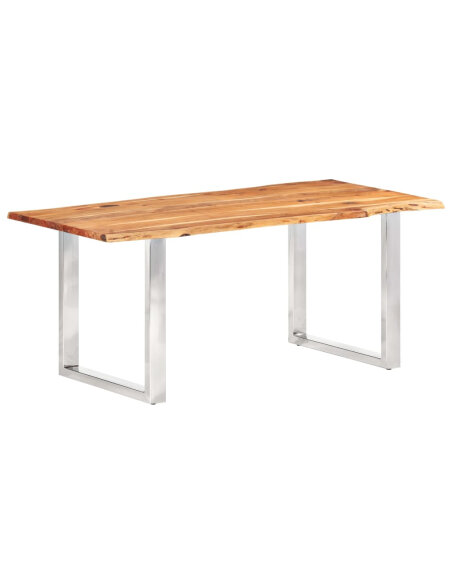Table à manger style Industriel / Bohème en bois d'acacia massif 200 x 100 x 76 cm (3.8 cm {attributes} Table à manger style Industriel / Bohème en bois d'acacia massif 200 x 100 x 76 cm (3.8 cm {attributes}