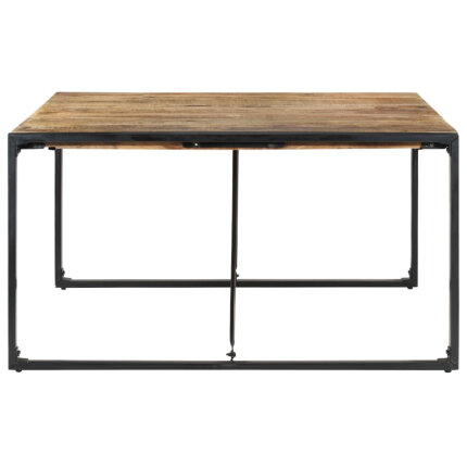 Table à manger Style Industriel en bois de manguier brut  140x140x75 cm {attributes}