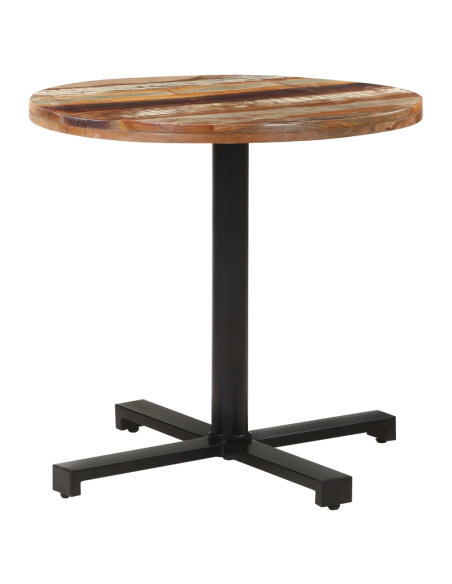 Table de bistro Style Industriel carrée en bois de récupération massif Ø 80 x 75 cm {attributes}