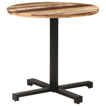 Table de bistro Style Industriel carrée en bois de récupération massif Ø 80 x 75 cm {attributes}