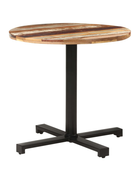 Table de bistro Style Industriel carrée en bois de récupération massif Ø 80 x 75 cm {attributes}