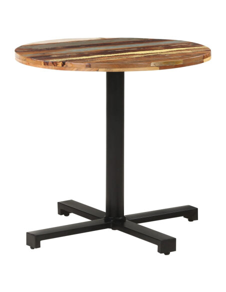 Table de bistro Style Industriel carrée en bois de récupération massif Ø 80 x 75 cm {attributes}