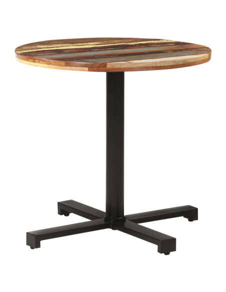 Table de bistro Style Industriel carrée en bois de récupération massif Ø 80 x 75 cm {attributes}