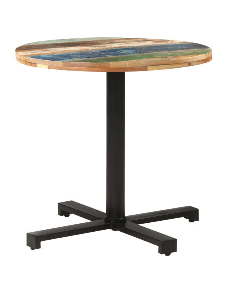 Table de bistro Style Industriel carrée en bois de récupération massif Ø 80 x 75 cm {attributes}