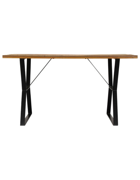 Table à manger Style Industriel en bois de récupération massif Multicolore 140 x 80 x 76 cm {attributes} Table à manger Style Industriel en bois de récupération massif Multicolore 140 x 80 x 76 cm {attributes}