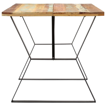 Table à manger Style Industriel en bois de récupération massif Multicolore 140 x 80 x 76 cm {attributes}