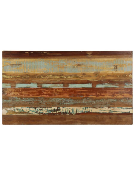 Table à manger Style Industriel en bois de récupération massif Multicolore 140 x 80 x 76 cm {attributes} Table à manger Style Industriel en bois de récupération massif Multicolore 140 x 80 x 76 cm {attributes}