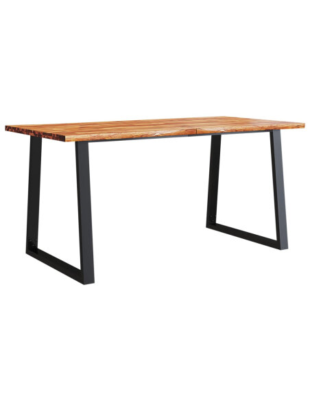 Table à manger Style Industriel en bois d'acacia 160 x 80 x 75 cm {attributes}