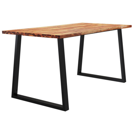 Table à manger Style Industriel en bois d'acacia 160 x 80 x 75 cm {attributes}