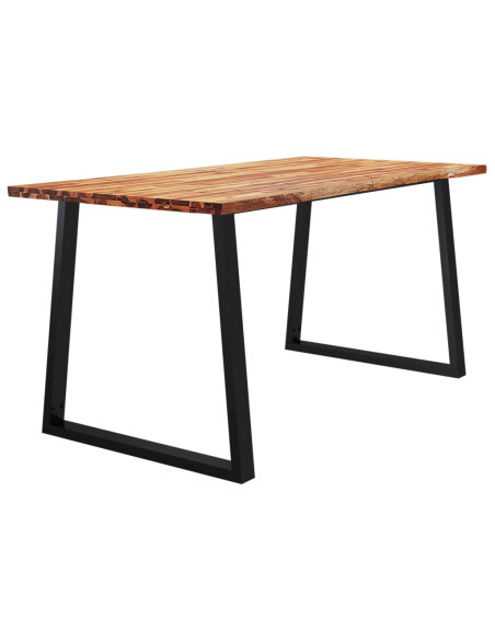 Table à manger Style Industriel en bois d'acacia 160 x 80 x 75 cm {attributes}