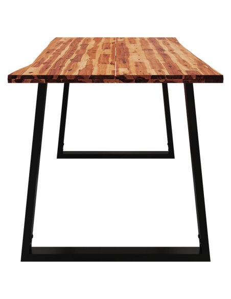 Table à manger Style Industriel en bois d'acacia 160 x 80 x 75 cm {attributes}