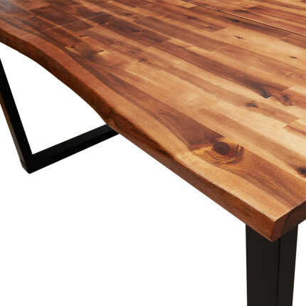 Table à manger Style Industriel en bois d'acacia 160 x 80 x 75 cm {attributes}