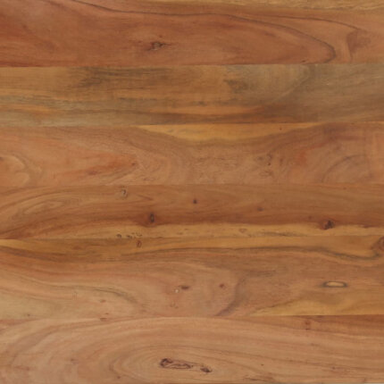 Table à manger Style Industriel en bois d'acacia massif et acier Noir 120 x 60 x 76 cm {attributes}