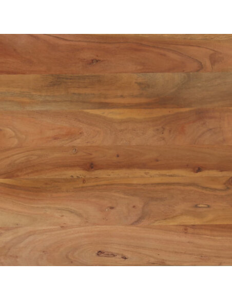 Table à manger Style Industriel en bois d'acacia massif et acier Noir 120 x 60 x 76 cm {attributes}