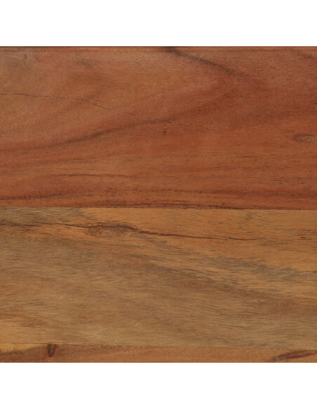 Table à manger Style Industriel en bois d'acacia massif et acier Noir 120 x 60 x 76 cm {attributes}