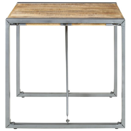 Table à manger Style Industriel en bois de manguier brut 80 x 80 x 75 cm {attributes}