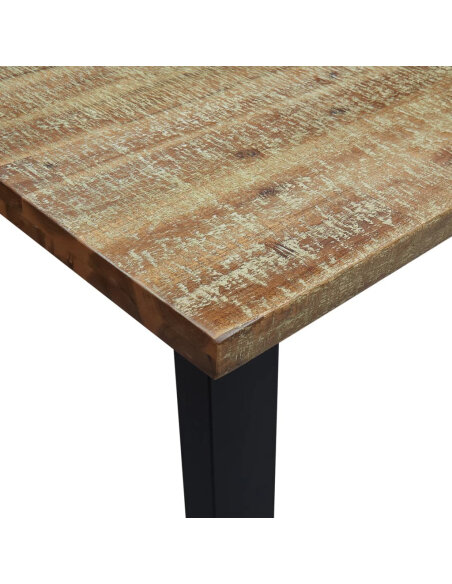 Table à manger Style Industriel en bois d'acacia 200 x 90 x 75 cm {attributes} Table à manger Style Industriel en bois d'acacia 200 x 90 x 75 cm {attributes}