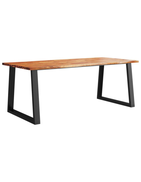 Table à manger Style Industriel en bois d'acacia 200 x 90 x 75 cm {attributes} Table à manger Style Industriel en bois d'acacia 200 x 90 x 75 cm {attributes}