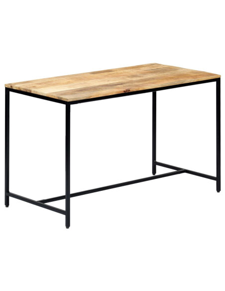 Table à manger Style Industriel en bois de manguier massif brut 120 x 60 x 75 cm {attributes} Table à manger Style Industriel en bois de manguier massif brut 120 x 60 x 75 cm {attributes}