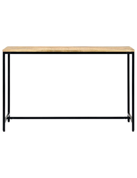 Table à manger Style Industriel en bois de manguier massif brut 120 x 60 x 75 cm {attributes} Table à manger Style Industriel en bois de manguier massif brut 120 x 60 x 75 cm {attributes}