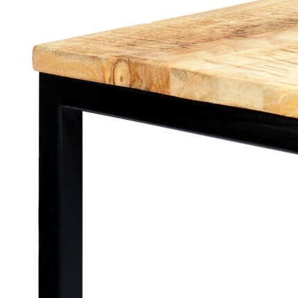 Table à manger Style Industriel en bois de manguier massif brut 120 x 60 x 75 cm {attributes}