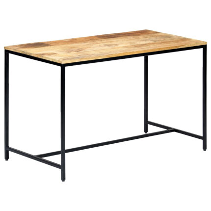 Table à manger Style Industriel en bois de manguier massif brut 120 x 60 x 75 cm {attributes}