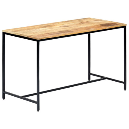 Table à manger Style Industriel en bois de manguier massif brut 120 x 60 x 75 cm {attributes}