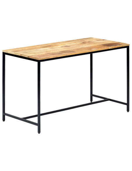 Table à manger Style Industriel en bois de manguier massif brut 120 x 60 x 75 cm {attributes} Table à manger Style Industriel en bois de manguier massif brut 120 x 60 x 75 cm {attributes}