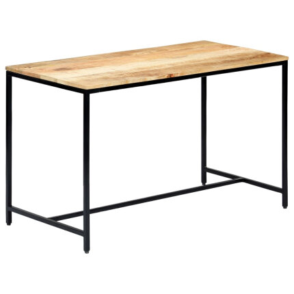 Table à manger Style Industriel en bois de manguier massif brut 120 x 60 x 75 cm {attributes}
