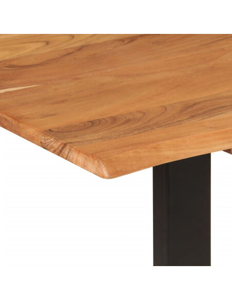 Table salle à manger Style Industriel en bois d'acacia 154 x 80 x 76 cm {attributes} Table salle à manger Style Industriel en bois d'acacia 154 x 80 x 76 cm {attributes}