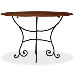 Table salle à manger Style Industriel en bois de pin massif 120 x 76 cm {attributes} 2