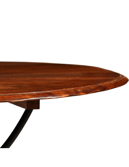 Table salle à manger Style Industriel en bois de pin massif 120 x 76 cm {attributes}