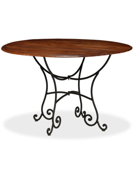 Table salle à manger Style Industriel en bois de pin massif 120 x 76 cm {attributes}