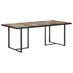 Table salle à manger Style Industriel en bois de récupération massif 200 x 100 x 76 cm {attributes}