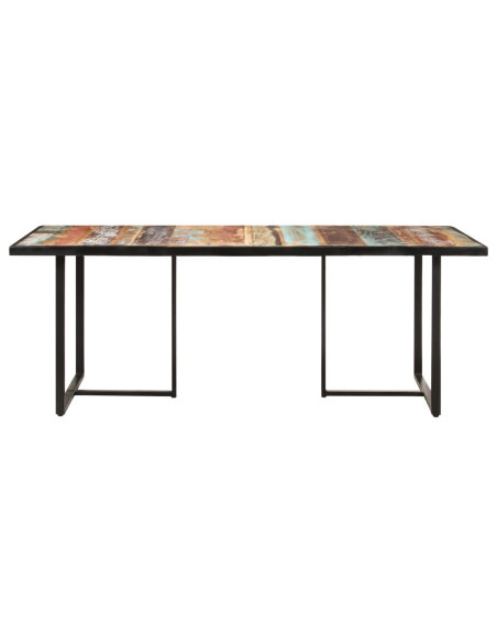 Table salle à manger Style Industriel en bois de récupération massif 200 x 100 x 76 cm {attributes}