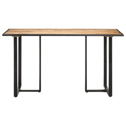 Table salle à manger Style Industriel en bois de manguier brut 140 x 70 x 76 cm {attributes}
