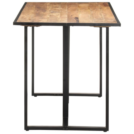 Table salle à manger Style Industriel en bois de manguier brut 140 x 70 x 76 cm {attributes}
