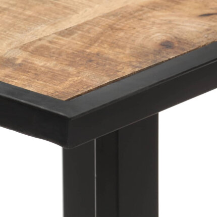 Table salle à manger Style Industriel en bois de manguier brut 140 x 70 x 76 cm {attributes}
