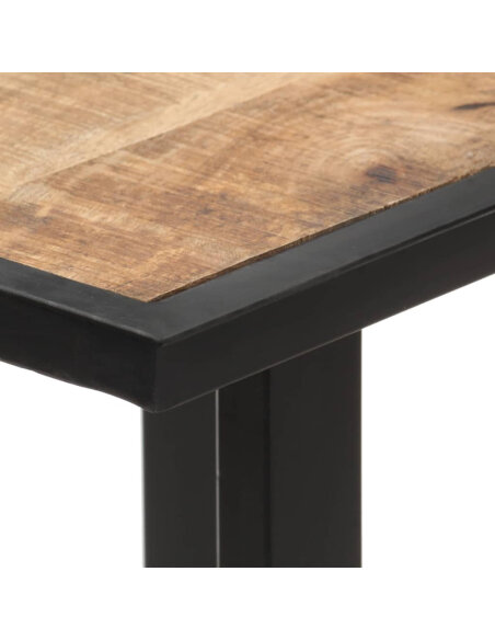 Table salle à manger Style Industriel en bois de manguier brut 140 x 70 x 76 cm {attributes} Table salle à manger Style Industriel en bois de manguier brut 140 x 70 x 76 cm {attributes}
